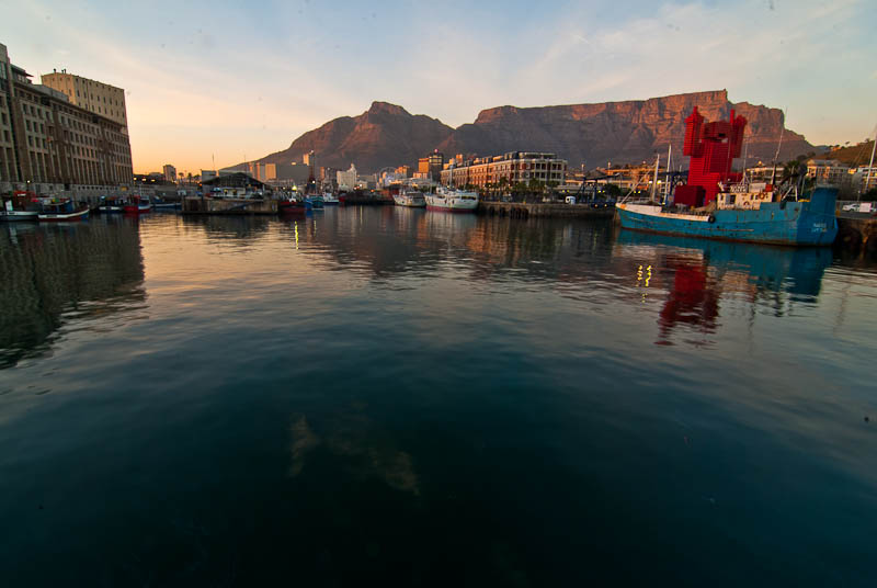 table mountain at dawn