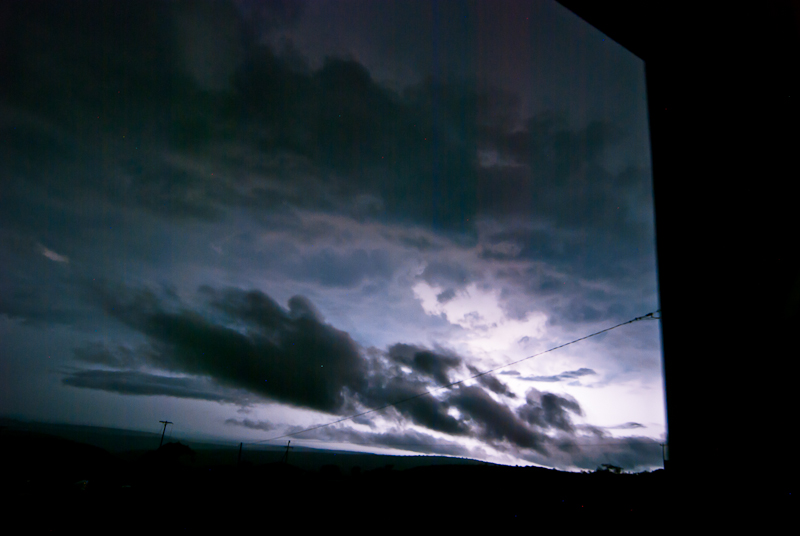 out the window