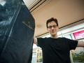 mark with garment bag